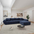 Colțar extensibil dumonde cu ladă de depozitare si sezut confortabil din spuma high-density, Loana XL Tilia Albastru II 335x185 cm