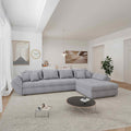 Colțar extensibil dumonde cu ladă de depozitare si sezut confortabil din spuma high-density, Loana XL Tilia Gri 86 II 335x185 cm