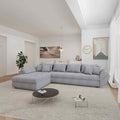 Colțar extensibil dumonde cu ladă de depozitare si sezut confortabil din spuma high-density, Loana XL Tilia Gri 86 335x185 cm