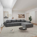 Colțar extensibil dumonde cu ladă de depozitare si sezut confortabil din spuma high-density, Loana XL Tilia Gri 90 II 335x185 cm