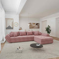 Colțar extensibil dumonde cu ladă de depozitare si sezut confortabil din spuma high-density, Loana XL Tilia Roz Pudrat II 335x185 cm