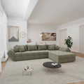 Colțar extensibil dumonde cu ladă de depozitare si sezut confortabil din spuma high-density, Loana XL Tilia Verde Olive II 335x185 cm
