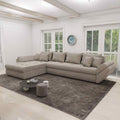 Colțar extensibil dumonde cu ladă de depozitare si sezut confortabil din spuma high-density, Loana XL Vibe Bej 06 335x185 cm