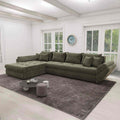 Colțar extensibil dumonde cu ladă de depozitare si sezut confortabil din spuma high-density, Loana XL Vibe Olive 335x185 cm