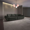 Canapea extensibilă dumonde cu ladă de depozitare si sezut confortabil din spuma high-density, Loana Enjoy Negru 300x100 cm