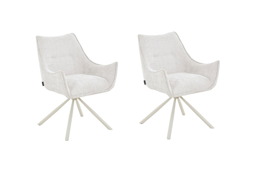 Scaun tapitat cu stofa si picioare metalice Loft 61x64 cm