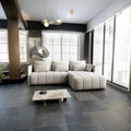 Colțar extensibil dumonde cu ladă de depozitare si sezut confortabil din spuma high-density, Malta Enjoy Beige II 235x185 cm