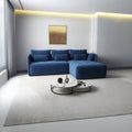 Colțar extensibil dumonde cu ladă de depozitare si sezut confortabil din spuma high-density, Malta Zoom Blue 235x185 cm