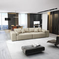 Canapea extensibilă dumonde cu ladă de depozitare si sezut confortabil din spuma high-density, Marbela Enjoy Camel XXL 295x100 cm
