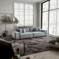 Canapea extensibilă dumonde cu ladă de depozitare si sezut confortabil din spuma high-density, Marbela Zoom Grey XXL 295x100 cm