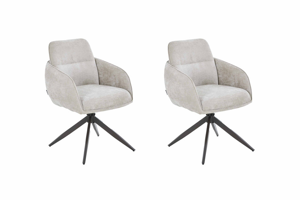Scaun tapitat cu stofa si picioare metalice Nest 60x88 cm