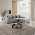 Colțar extensibil dumonde cu ladă de depozitare si sezut confortabil din spuma high-density, Verona Enjoy Silver II 290x185 cm