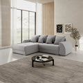 Colțar extensibil dumonde cu ladă de depozitare si sezut confortabil din spuma high-density, Verona Enjoy Silver 290x185 cm