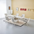 Set masa extensibila dumonde  Brass 180-260x90 cm + 6 scaune Loft 61x64 cm