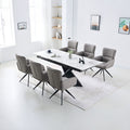Set masa extensibila dumonde Noema 160-220x90 cm + 6 scaune Flow 59x64 cm