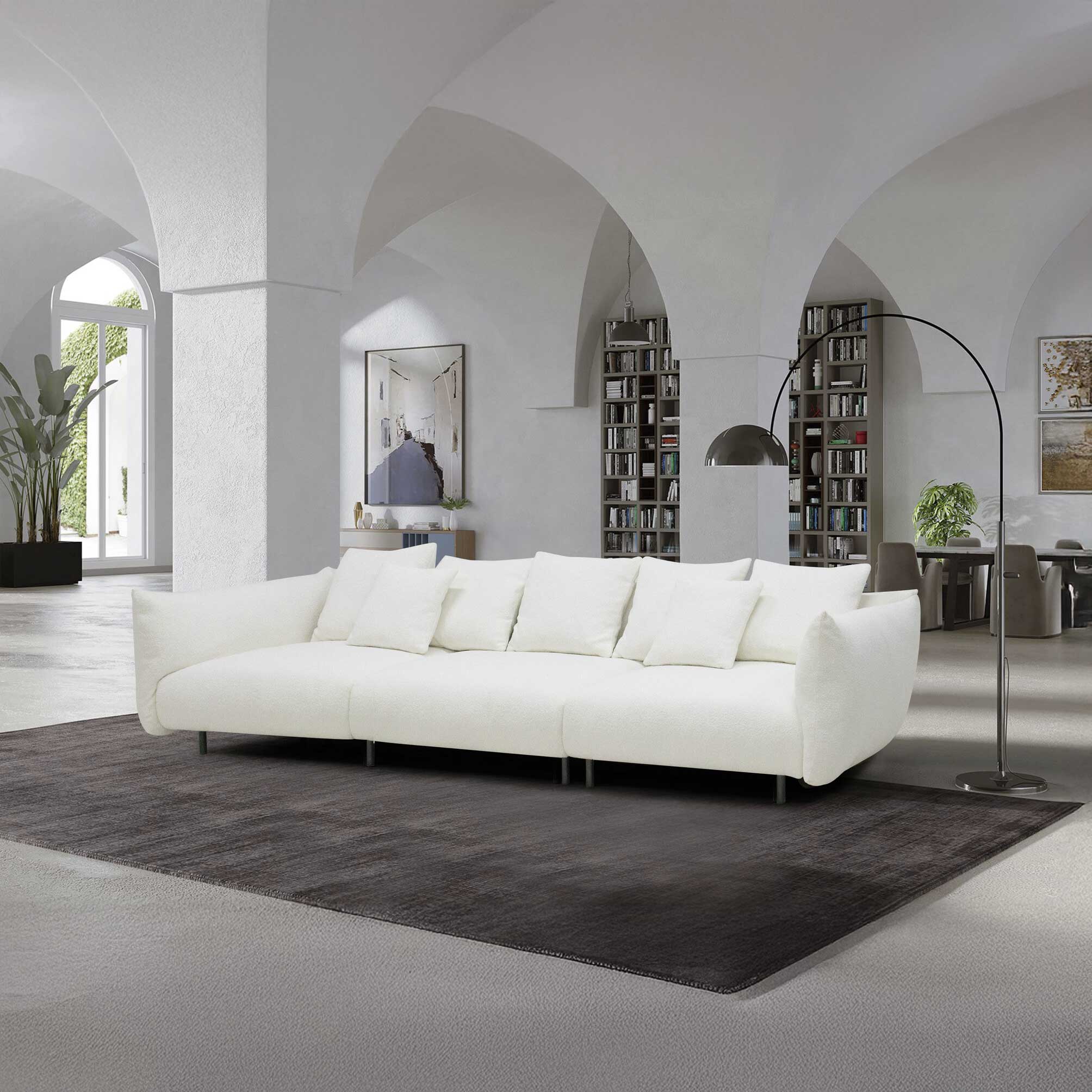 Canapea dumonde cu sezut confortabil din spuma high-density Osiris 330x113 cm