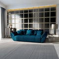 Canapea extensibilă dumonde cu ladă de depozitare si sezut confortabil din spuma high-density, Berlin Enjoy Petrol 250x100 cm