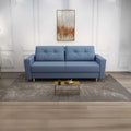 Canapea extensibilă dumonde cu ladă de depozitare si sezut confortabil din spuma high-density, Summer Enjoy Albastru 225x100 cm