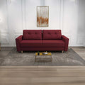 Canapea extensibilă dumonde cu ladă de depozitare si sezut confortabil din spuma high-density, Summer Enjoy Rosu 225x100 cm