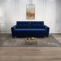 Canapea extensibilă dumonde cu ladă de depozitare si sezut confortabil din spuma high-density, Summer Royal Albastru 225x100 cm