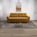 Canapea extensibilă dumonde cu ladă de depozitare si sezut confortabil din spuma high-density, Summer Royal Mustar 225x100 cm