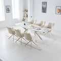Set masa extensibila dumonde Solis 160-240x90 cm + 6 scaune Guido 62x84 cm