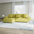 Colțar extensibil dumonde cu ladă de depozitare si sezut confortabil din spuma high-density, Berlin Enjoy Verde 280x185 cm