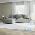 Colțar extensibil dumonde cu ladă de depozitare si sezut confortabil din spuma high-density, Berlin Royal Gri 280x185 cm