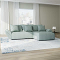 Colțar extensibil dumonde cu ladă de depozitare si sezut confortabil din spuma high-density, Berlin Enjoy Mint 280x185 cm II