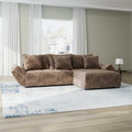 Colțar extensibil dumonde cu ladă de depozitare si sezut confortabil din spuma high-density, Berlin Madagaskar Maro 280x185 cm II
