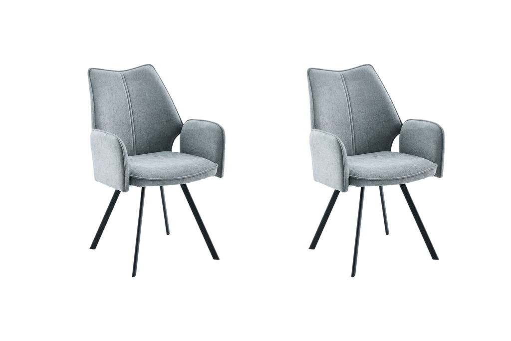 Scaun tapitat cu stofa si picioare metalice Velour