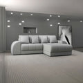 Colțar extensibil dumonde cu ladă de depozitare si sezut confortabil din spuma high-density, Verona Enjoy Gri II 290x185 cm