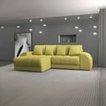 Colțar extensibil dumonde cu ladă de depozitare si sezut confortabil din spuma high-density, Verona Enjoy Verde 290x185 cm