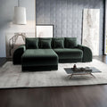 Colțar extensibil dumonde cu ladă de depozitare si sezut confortabil din spuma high-density, Verona Ambience Verde 290x185 cm