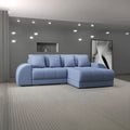Colțar extensibil dumonde cu ladă de depozitare si sezut confortabil din spuma high-density, Verona Enjoy Albastru II 290x185 cm