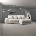 Colțar extensibil dumonde cu ladă de depozitare si sezut confortabil din spuma high-density, Verona Enjoy Bej II 290x185 cm
