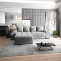 Colțar extensibil dumonde cu ladă de depozitare si sezut confortabil din spuma high-density, Verona Euphoria Dove 290x185 cm
