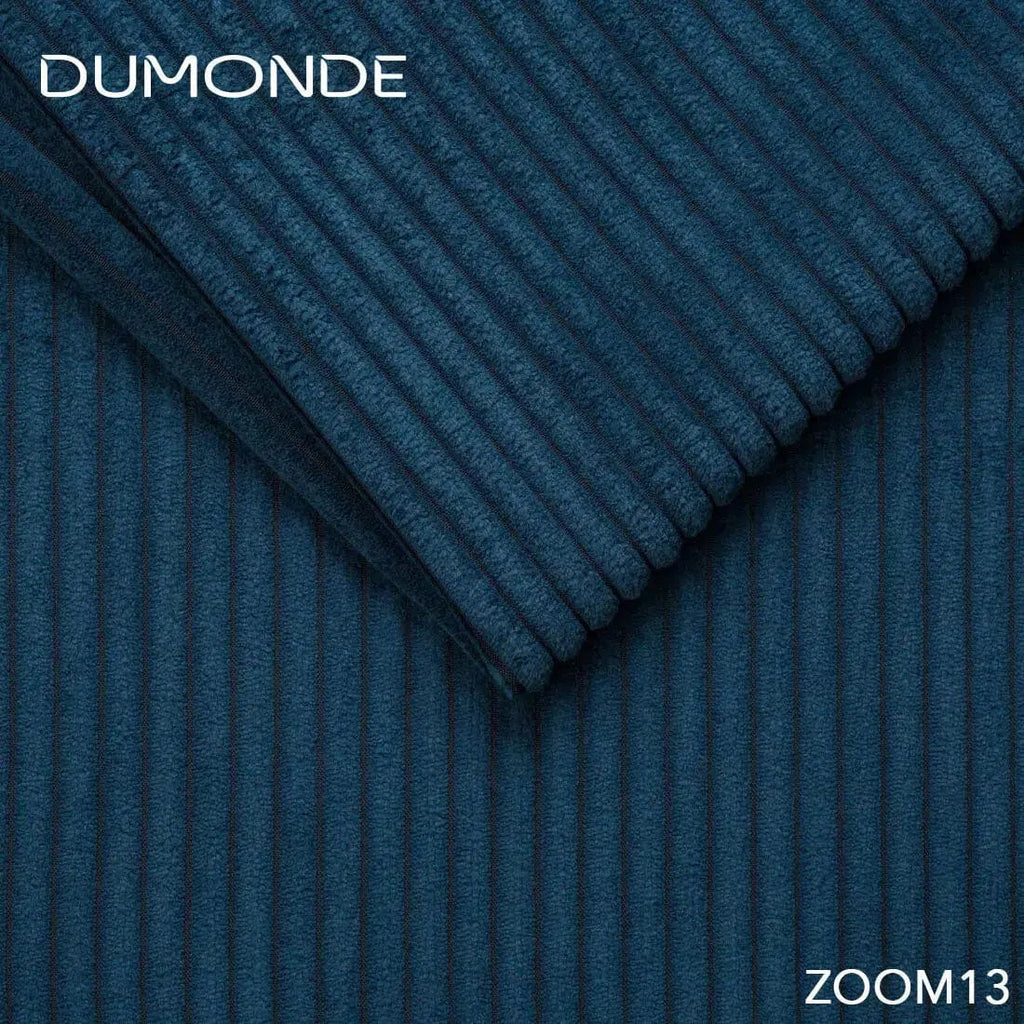 Colțar extensibil dumonde cu ladă de depozitare si sezut confortabil din spuma high-density, Berlin U Zoom Blue 380x180 cm