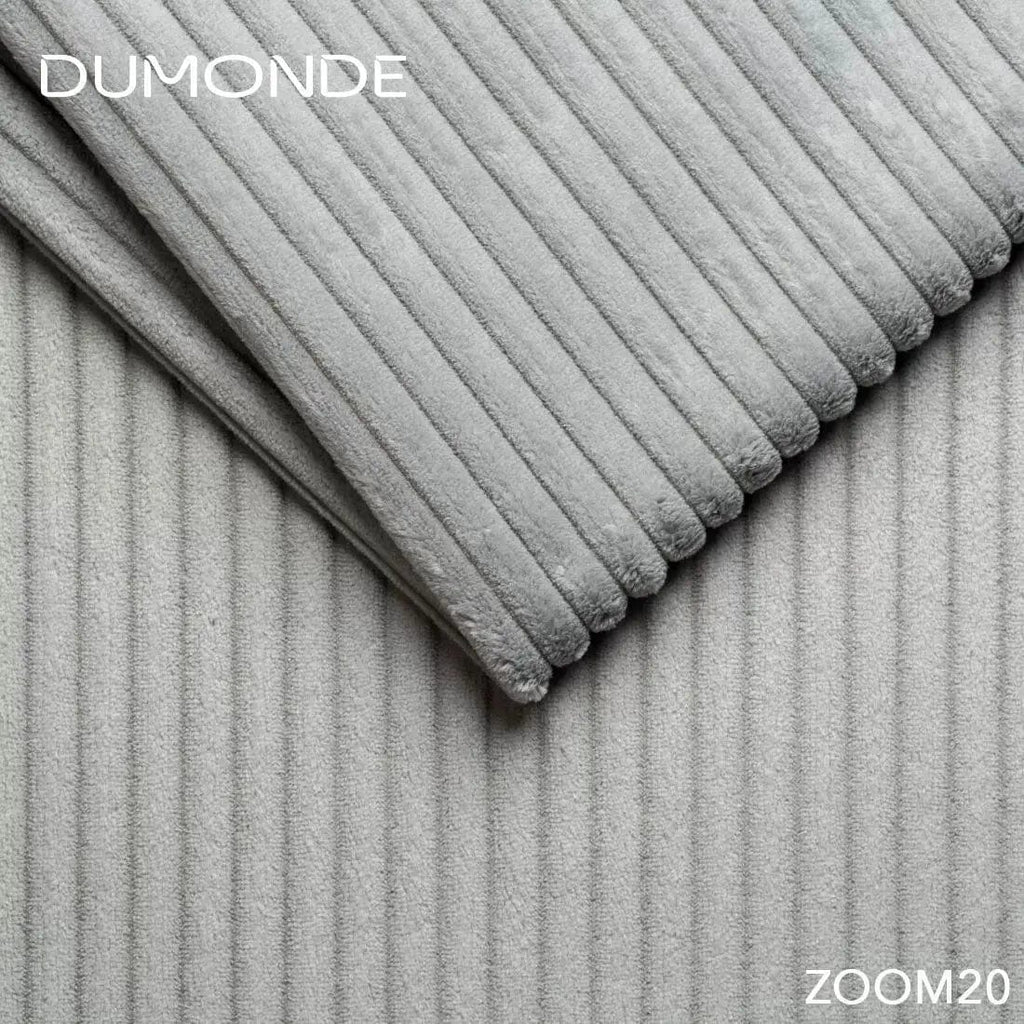 Colțar extensibil dumonde cu ladă de depozitare si sezut confortabil din spuma high-density, Loana U Zoom Grey 355x185 cm