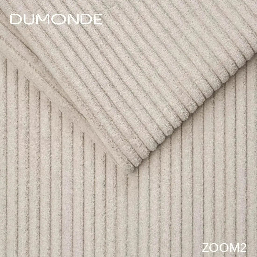 Colțar extensibil dumonde cu ladă de depozitare si sezut confortabil din spuma high-density, Loana U Zoom Cream 355x185 cm