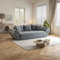Canapea extensibilă dumonde cu ladă de depozitare si sezut confortabil din spuma high-density, Berlin Zoom Grey 250x100 cm